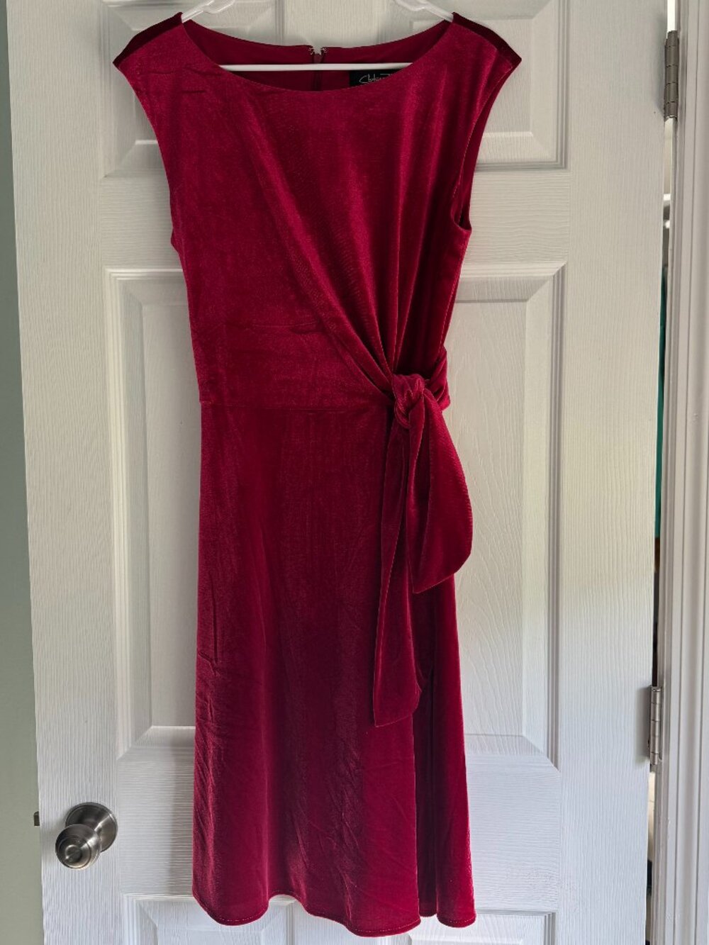 Burgundy Red Velvet Cocktail Dress